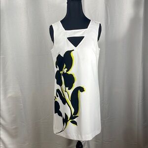 Banana Republic White and Black Sheath Mini Dress